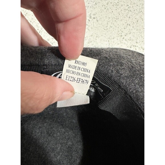 Biltmore for Madewell Women’s Hat 100% Wool Dark Grey Governor Fedora S/M VTG - Picture 7 of 10